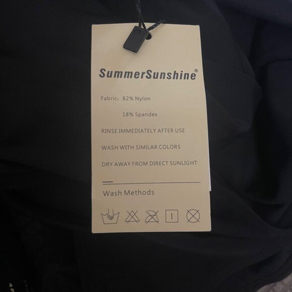 Summersunshine Maternity Swimsuit Women M Black 1 Piece Twist Front Ruched UPF50 - Picture 7 of 8